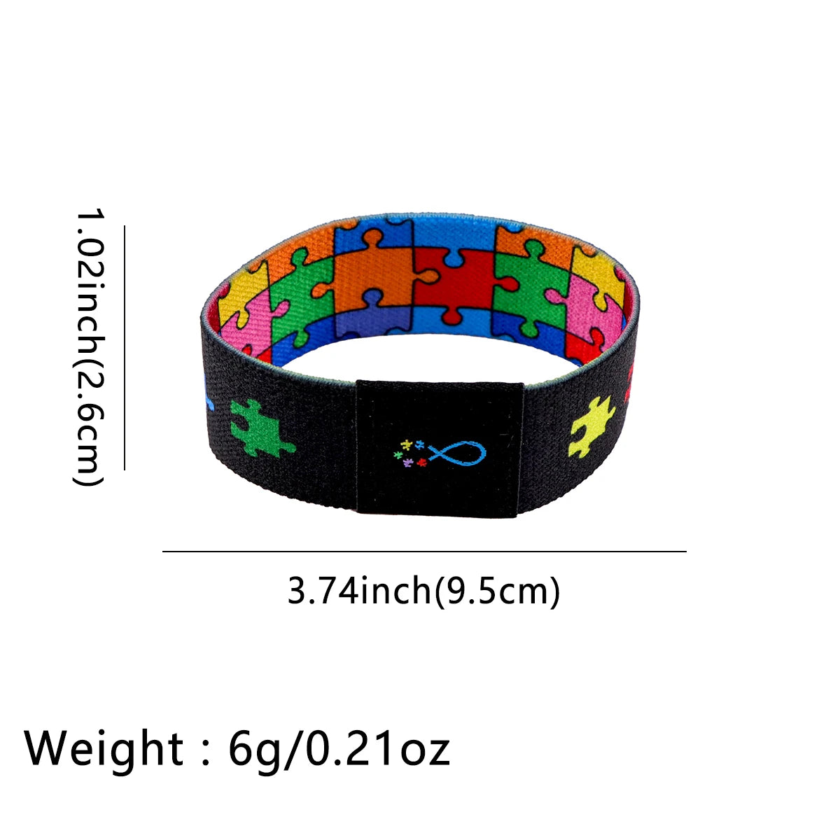 Autism Awareness Puzzle Men Women Stretch Wristband Bracelet Colorful Wide Band Bangles Armband Fashion Accessories Gifts