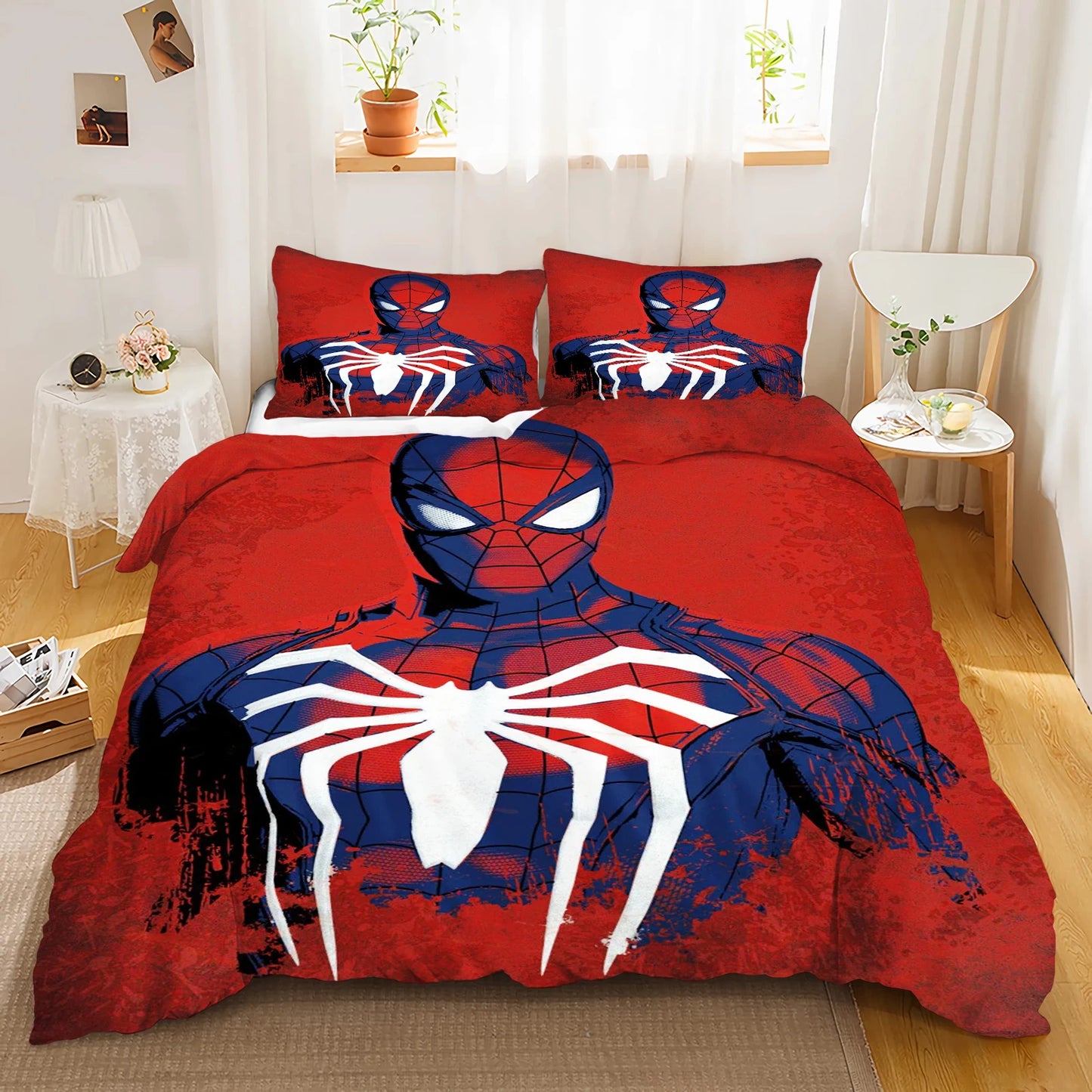 Spider-man Duvet Cover Bedding Marvel Quilt Sets Digital Printing Cartoon Kids Bed Set Pillowcase For Boy Adult Gift