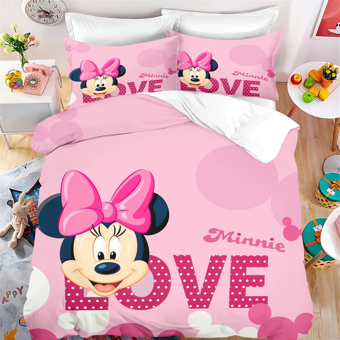 Disney Home Mickey Duvet Cover Forest 100% Polyester Adult Kids Baby Bedroom Gift Anime Model 2/3pcs Bedding Set