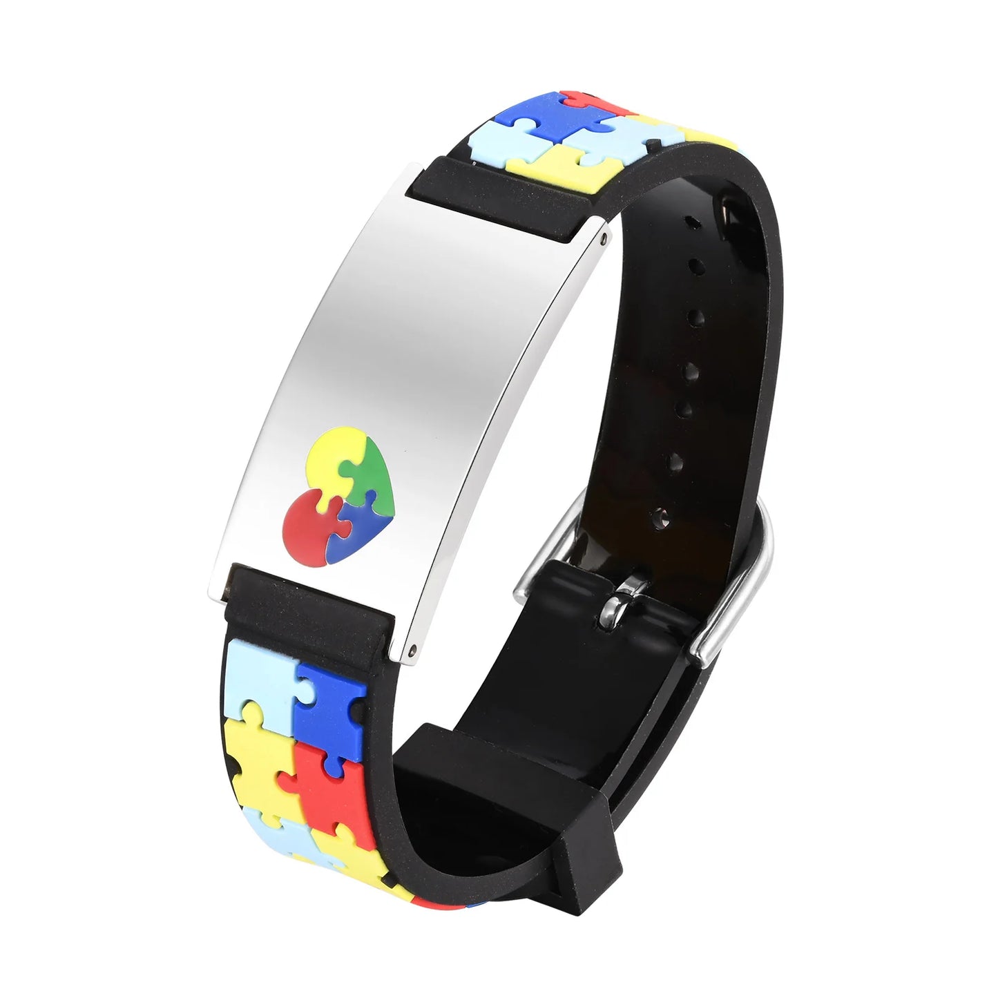Free Personalized Autism Medical Alert ID Bracelet For Child Kids, 0-7 Years Custom Anti-lost  Bracelet Silcone Wristband