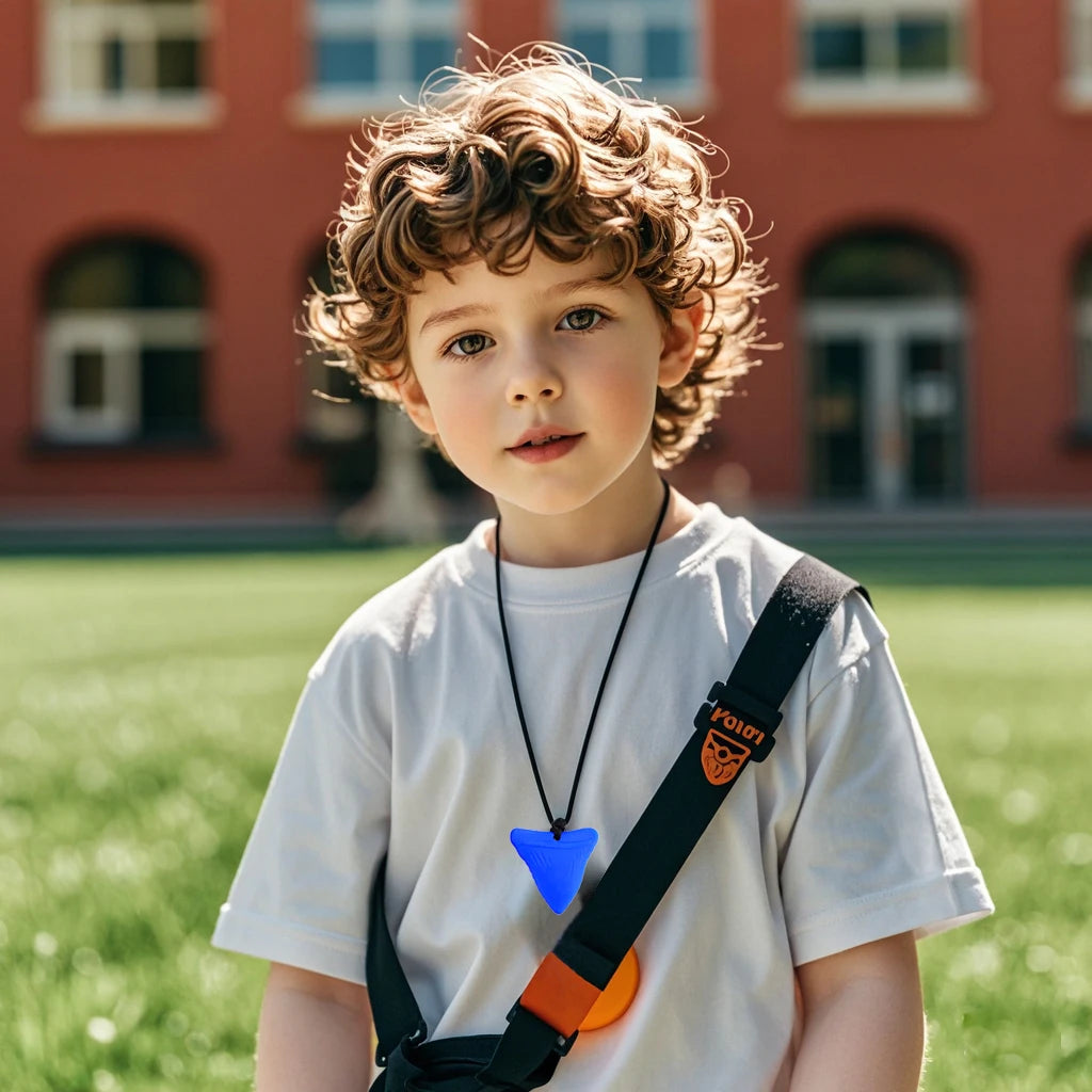 Sensory Chew Necklaces for Kids with Teething, ADHD, Autism, Biting Needs, Oral Motor Chewy Teether, Silicone chewlery