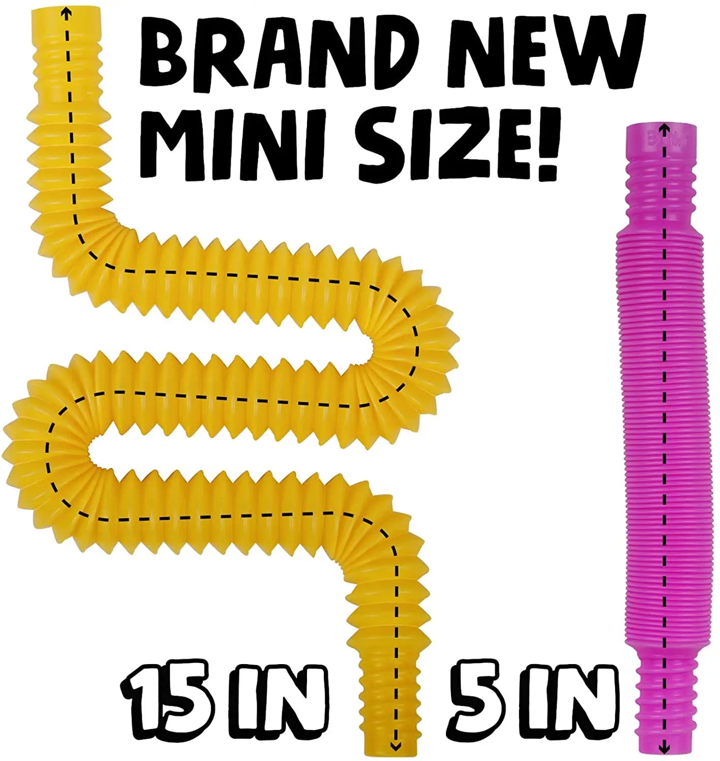 4 Pack Mini Pop Tube Sensory Fidget Toy Colorful Heavy-Duty  for Construction Building Educational Toys for Stress Autism ADHD