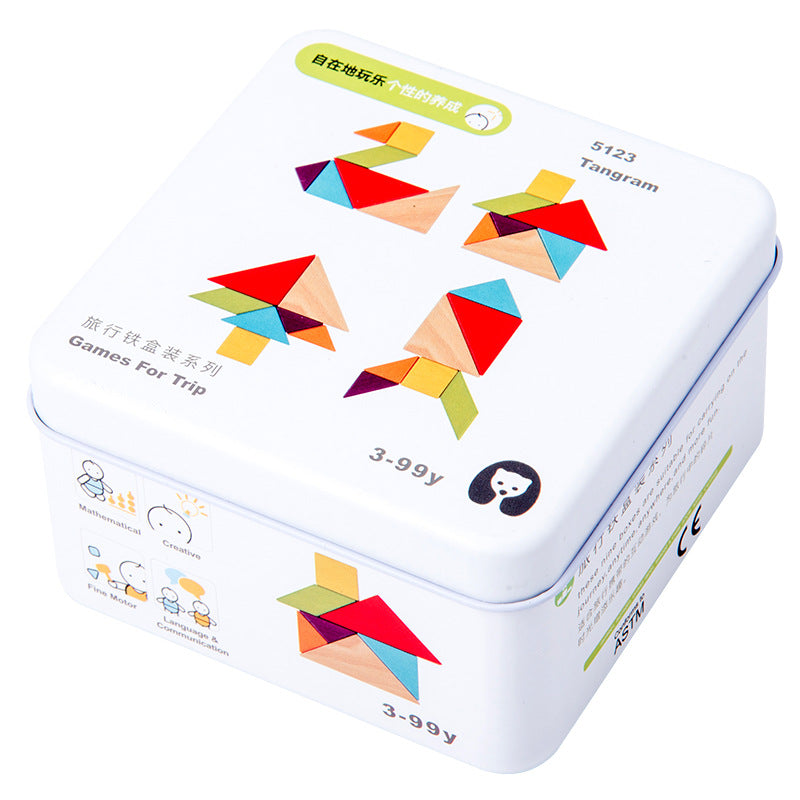 Children's Educational Travel Iron Box Rubik's Cube Puzzle Building Block Gyro Baby Early Education Cognitive Boy And Girl Toys