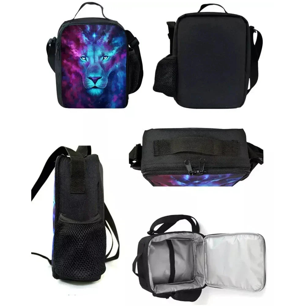 Marvel Cartoon Avengers Child Insulated Large Capacity Bag for Boy Girl Student Outdoor Picnic Resuable Thermal Cooler Lunch Box