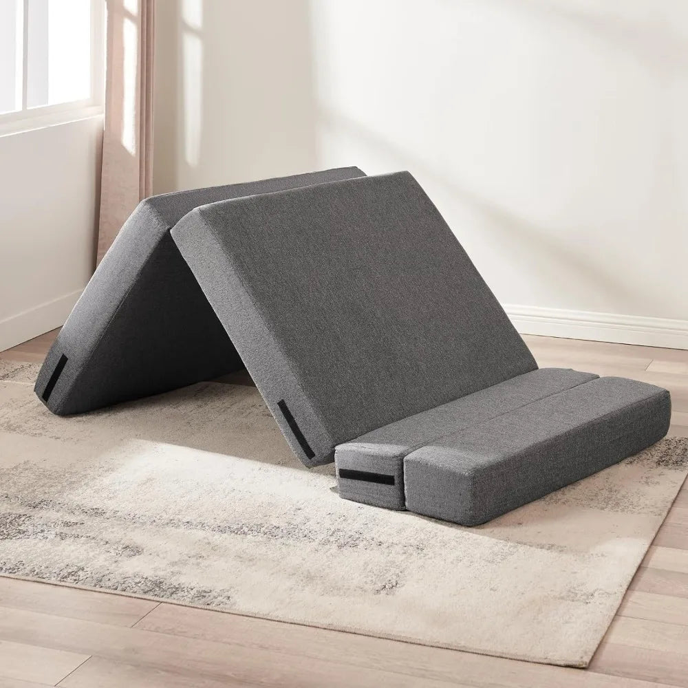 Folding Sofa Bed,6 inch Memory Foam Couch, Convertible Sleeper Chair Floor Mattress CouchPillow & Washable Cover for Living Room