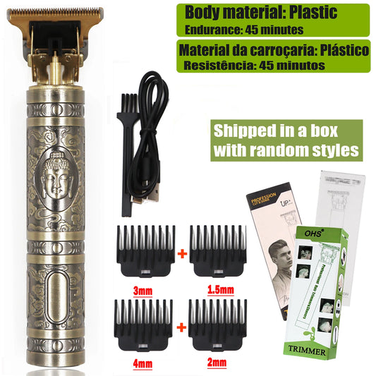 Hot Sale Vintage T9 Electric Cordless Hair Cutting Machine Professional Hair Barber Trimmer For Men Clipper Shaver Beard Lighter