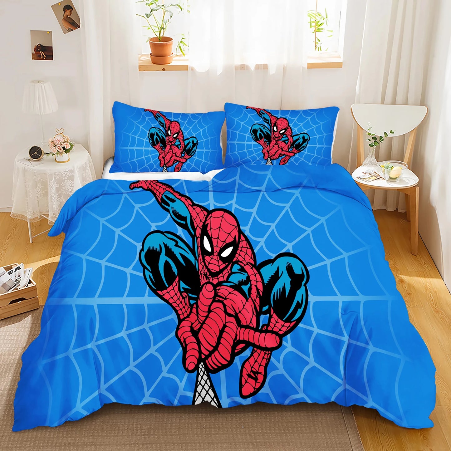 Spider-man Duvet Cover Bedding Marvel Quilt Sets Digital Printing Cartoon Kids Bed Set Pillowcase For Boy Adult Gift