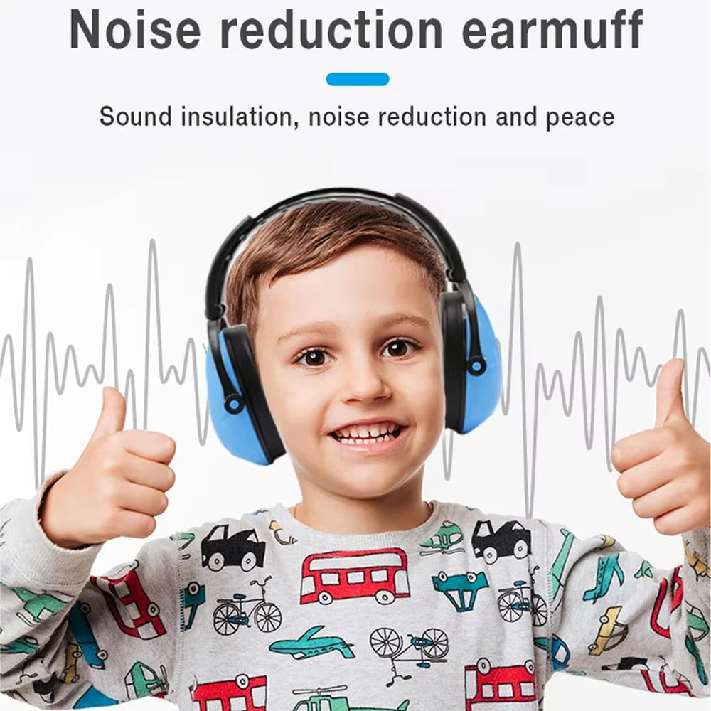 YHKEMA Noise Cancelling Headphones for Kids, SNR 27dB Safety Noise Reduction Ear Muffs for Autism Sensory &Concentration Aid