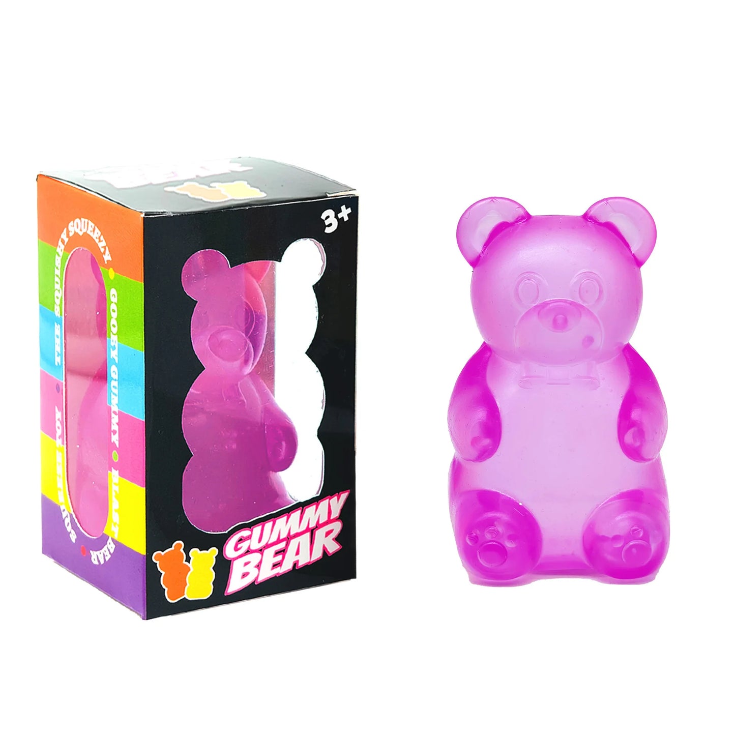Multicolor Bear Cute  Maltose  Squeeze Toy  Squishy Toys Soft Simulated Transparent Slow-rebound Decompression  For Autism Toy