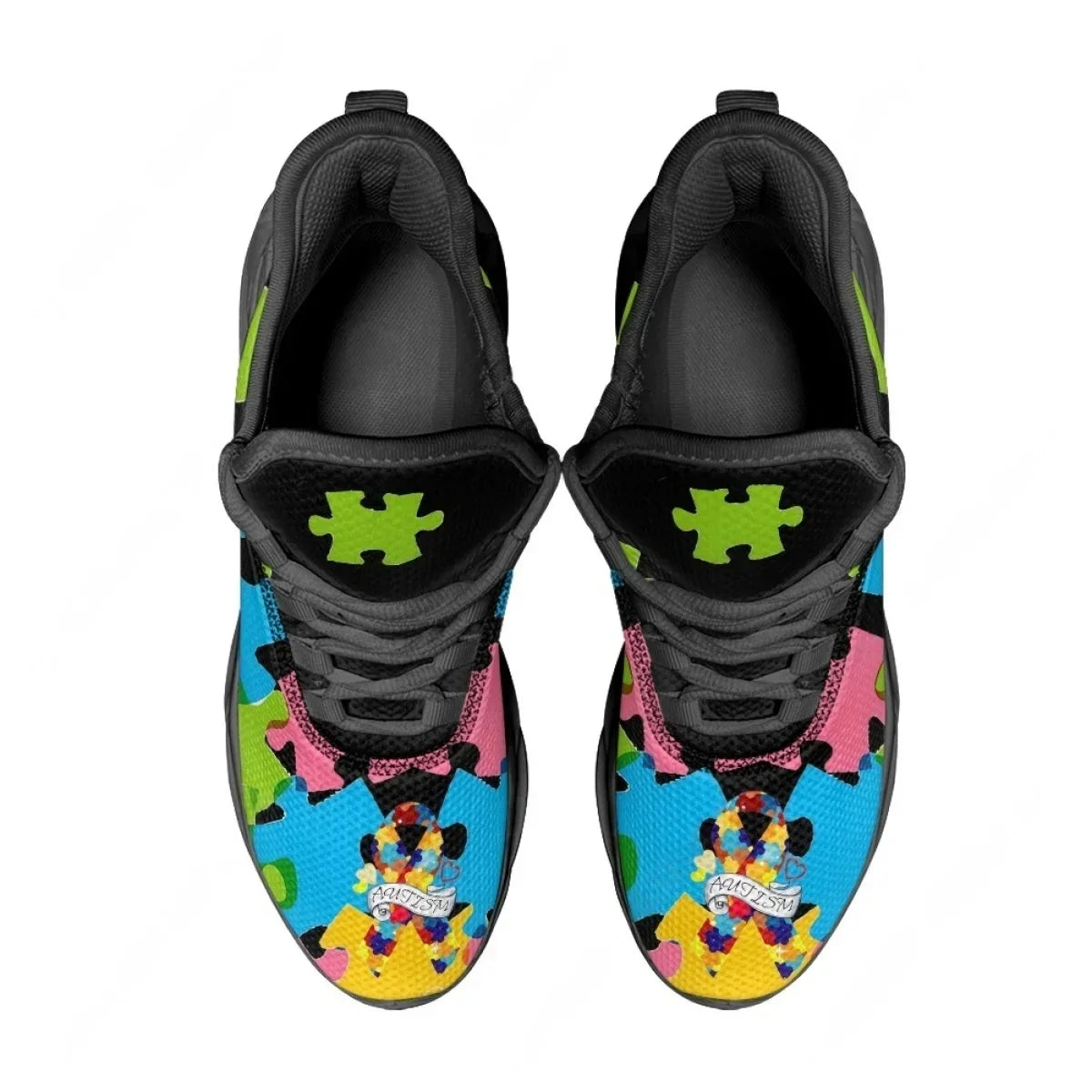 Autism Awareness Sports Running Shoe Color Puzzle Durable Wild Cozy Men’s Sneakers New High Quality Soft Platform Tenis Feminino