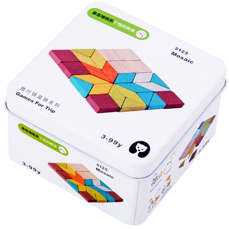 Children's Educational Travel Iron Box Rubik's Cube Puzzle Building Block Gyro Baby Early Education Cognitive Boy And Girl Toys