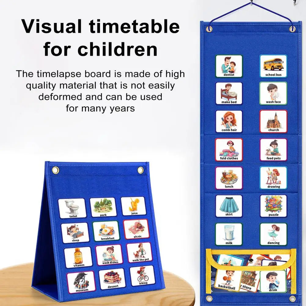 Children Visual Timeline Schedule Mixing Board Efficient Kids' Daily Routine Planning 2-in-1 Visual Schedule Chart for Home
