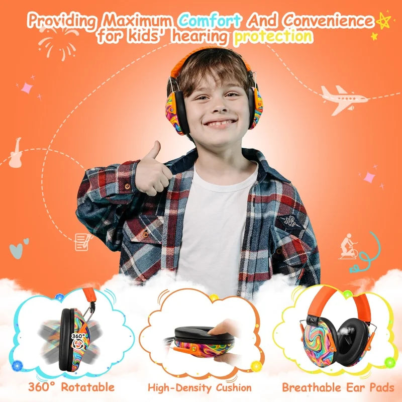 PROHEAR Kid Hearing Protectors Safety Noise Earmuffs for Children Autism Toddlers Reading Sleeping Adjustable NNR 25dB Ear Muff