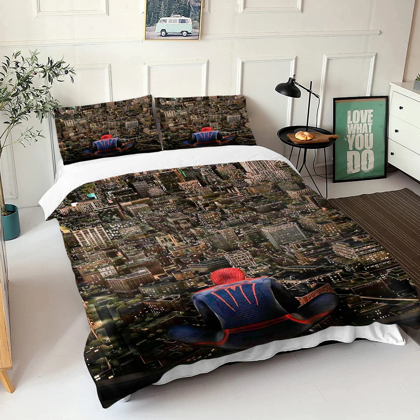 Marvel Super Hero Duvet Cover, 3D Printing, Cartoon Quilt, Spiderman, Kids Bedding, Gift for Boys, Children, Grade A Cloth