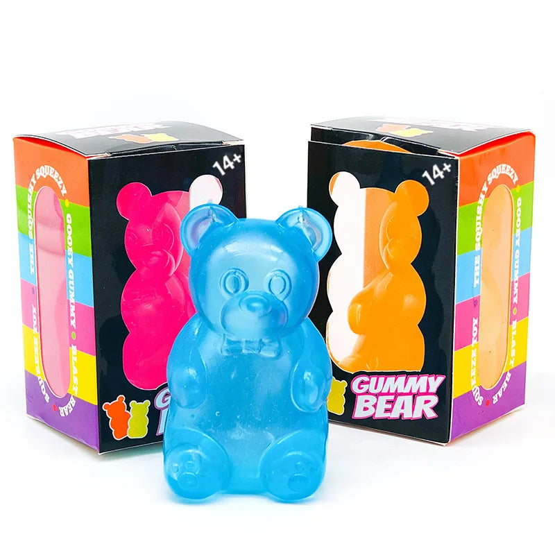 Multicolor Bear Cute  Maltose  Squeeze Toy  Squishy Toys Soft Simulated Transparent Slow-rebound Decompression  For Autism Toy