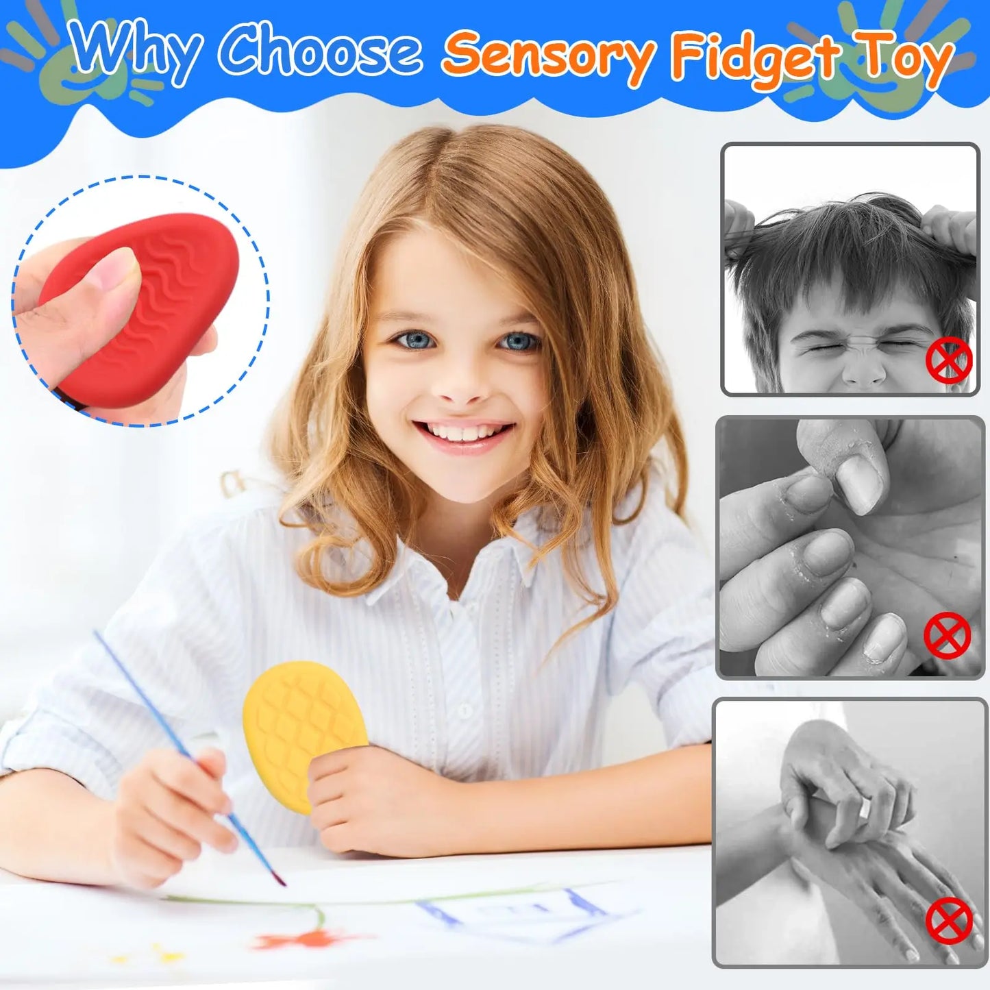Sensory Stone For Children Both Adults Cure For ADHD Focus Relieve Anxiety Relax Autism Treatment Kids Inspire Exploration