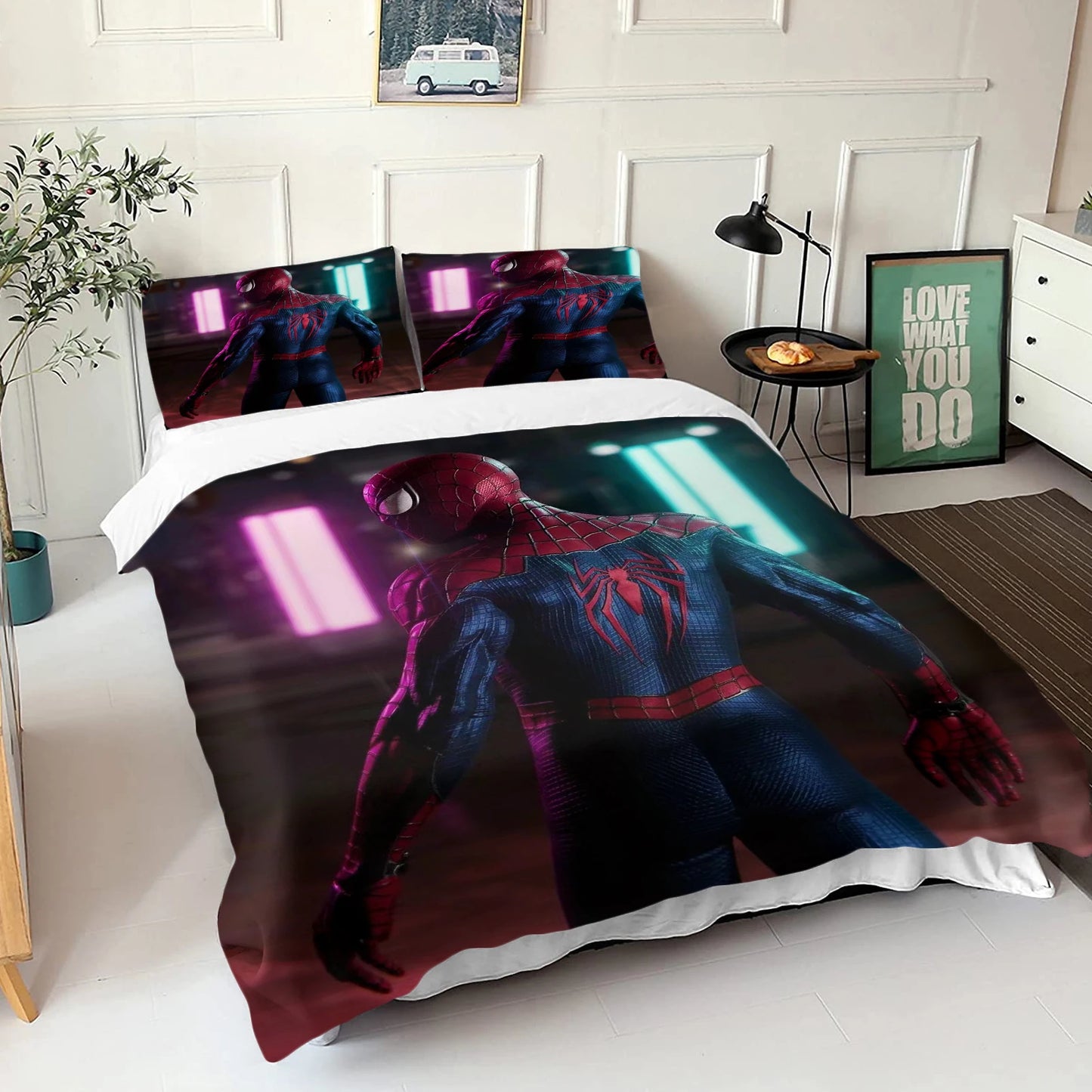 Marvel Super Hero Duvet Cover, 3D Printing, Cartoon Quilt, Spiderman, Kids Bedding, Gift for Boys, Children, Grade A Cloth