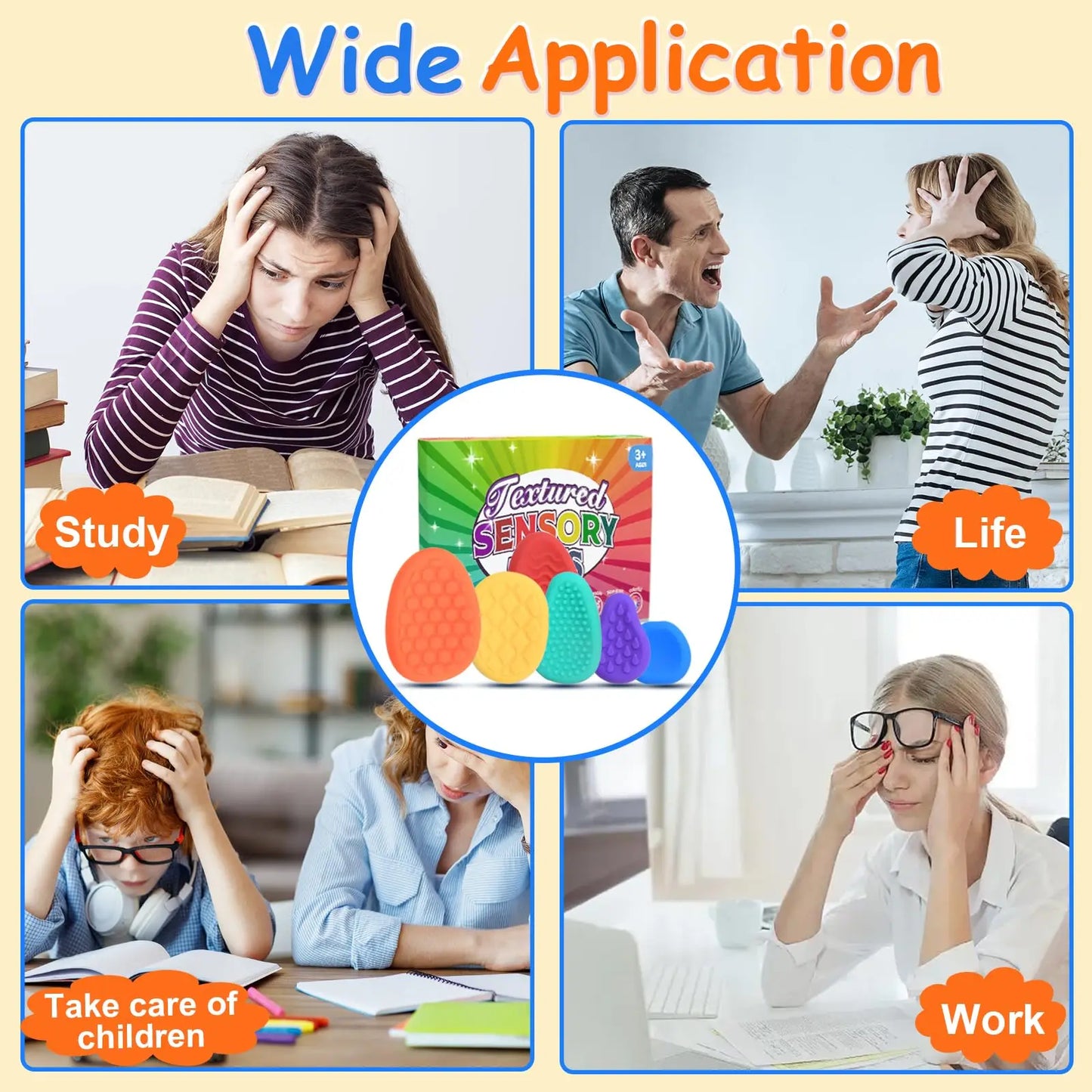 Sensory Stone For Children Both Adults Cure For ADHD Focus Relieve Anxiety Relax Autism Treatment Kids Inspire Exploration