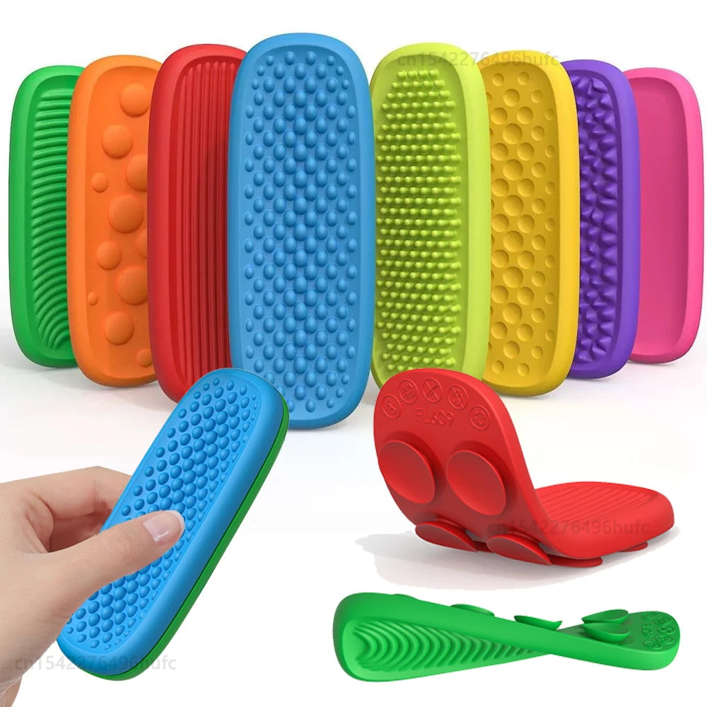 8Pcs Silicone Sensory Strip Fidget Toys Autism Decompression Calming Fidgeting For Adults Stress Desk Anxiety Relief Sensory Toy