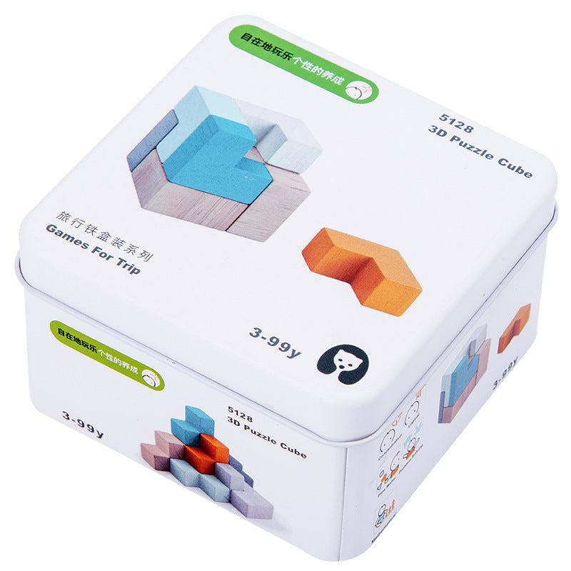 Children's Educational Travel Iron Box Rubik's Cube Puzzle Building Block Gyro Baby Early Education Cognitive Boy And Girl Toys