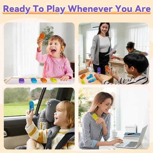 4pcs Sensory Fidget Toy Kids Adults Silicone Calming Figette Toy For ADHD Autism Pressure Reducing Plate Office Gifts