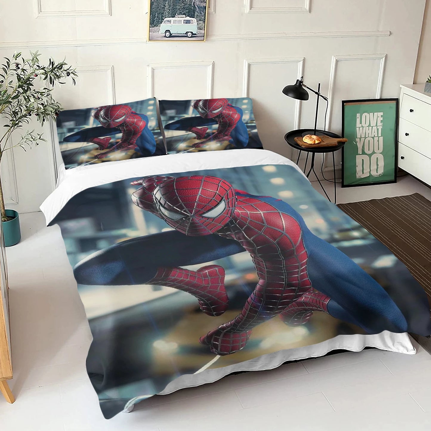 Marvel Super Hero Duvet Cover, 3D Printing, Cartoon Quilt, Spiderman, Kids Bedding, Gift for Boys, Children, Grade A Cloth