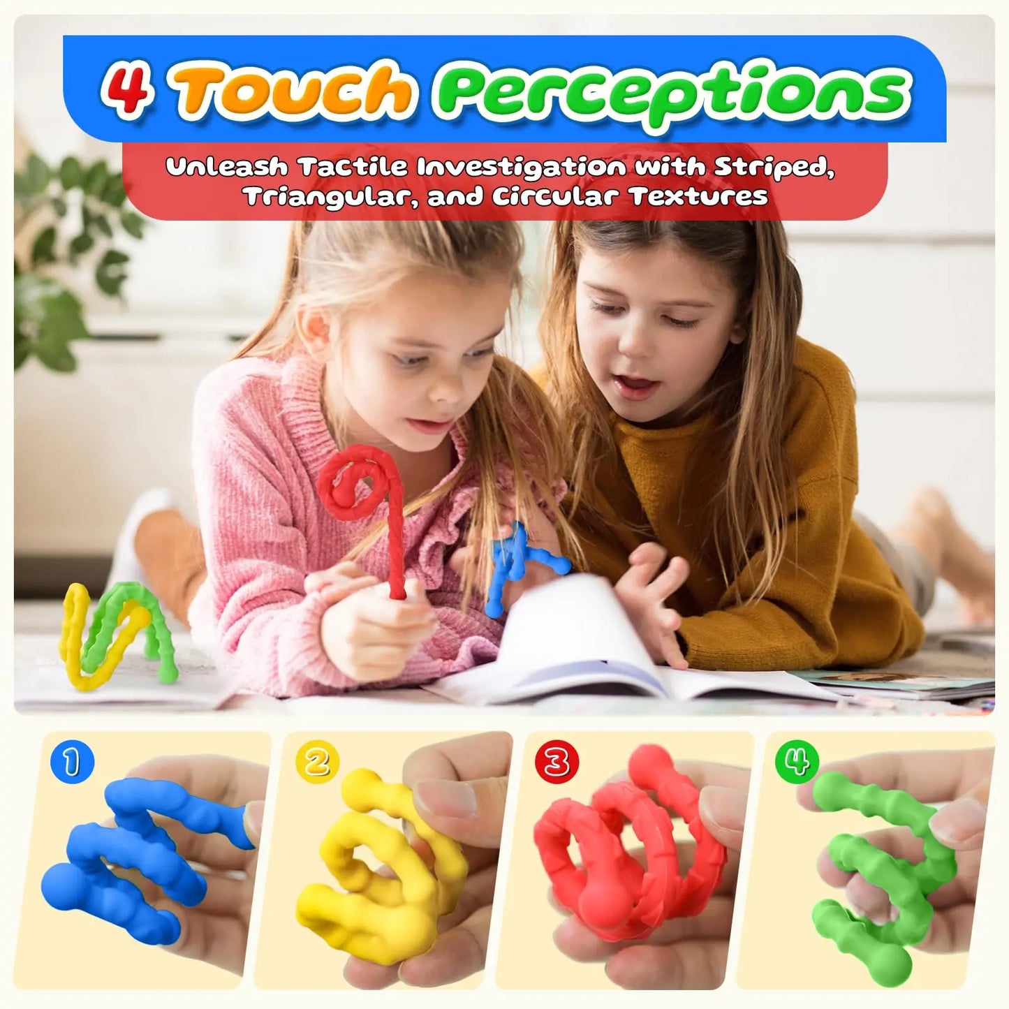 Silicone Sensory Stick,EDC Fidget Anti Stress Relief Sensory Toys for Kids Adults ADHD Autism Anxiety Gadgets Antistress Quiet