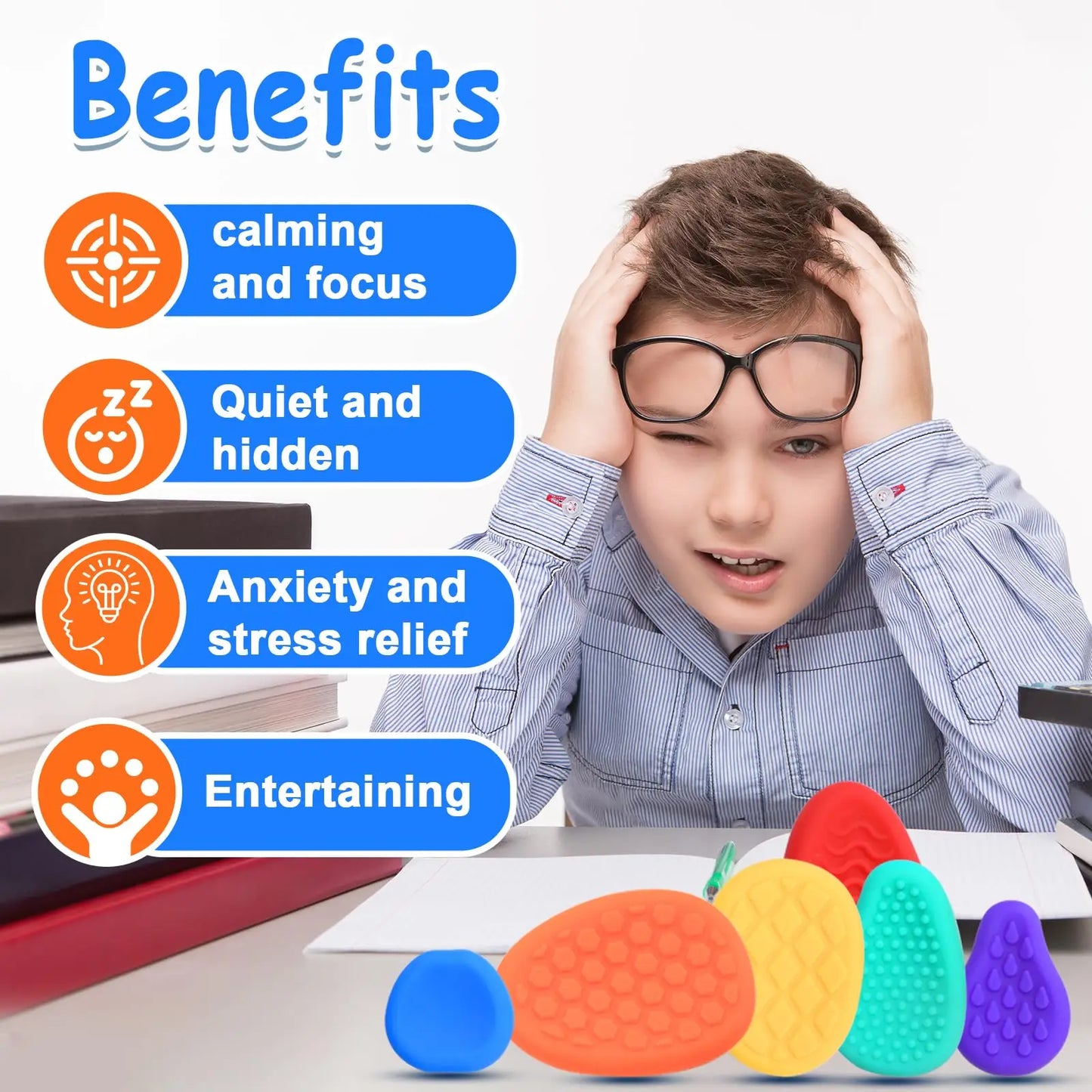Sensory Stone For Children Both Adults Cure For ADHD Focus Relieve Anxiety Relax Autism Treatment Kids Inspire Exploration