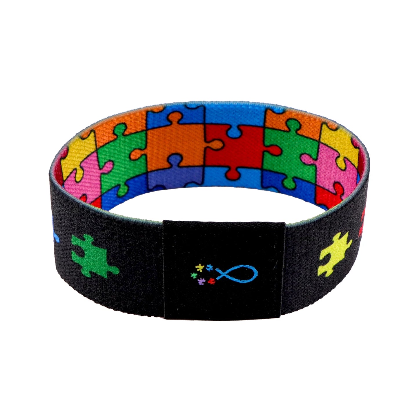 Autism Awareness Puzzle Men Women Stretch Wristband Bracelet Colorful Wide Band Bangles Armband Fashion Accessories Gifts