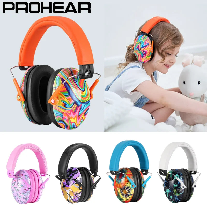 PROHEAR Kid Hearing Protectors Safety Noise Earmuffs for Children Autism Toddlers Reading Sleeping Adjustable NNR 25dB Ear Muff