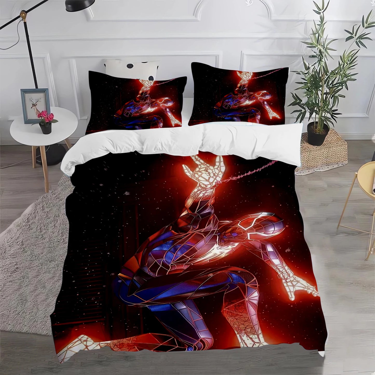 Marvel Super Hero Duvet Cover, 3D Printing, Cartoon Quilt, Spiderman, Kids Bedding, Gift for Boys, Children, Grade A Cloth