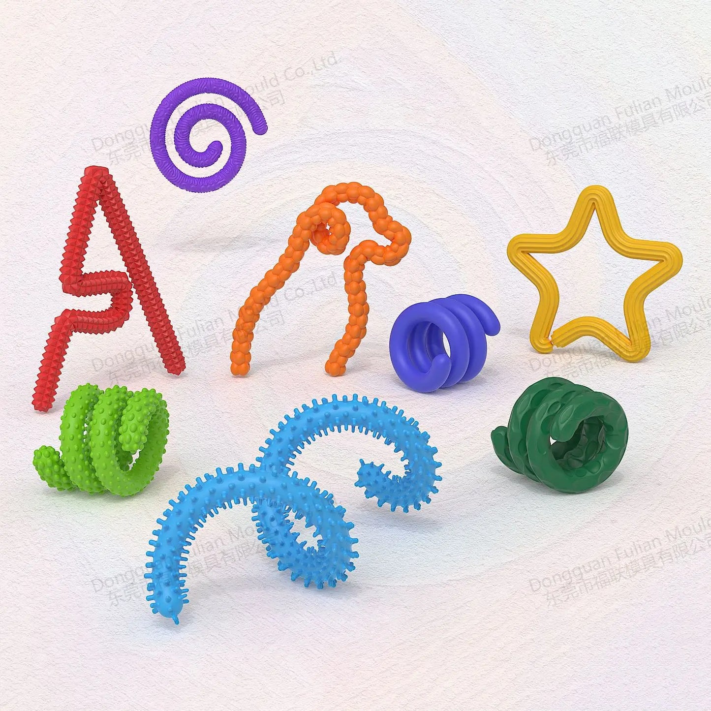 12/6/5PCS EDC Fidget Toys for Kids Adults Silicone Sensory Stone Antistress Ring Sensory Bracelets for Autism Stress Relief Toy